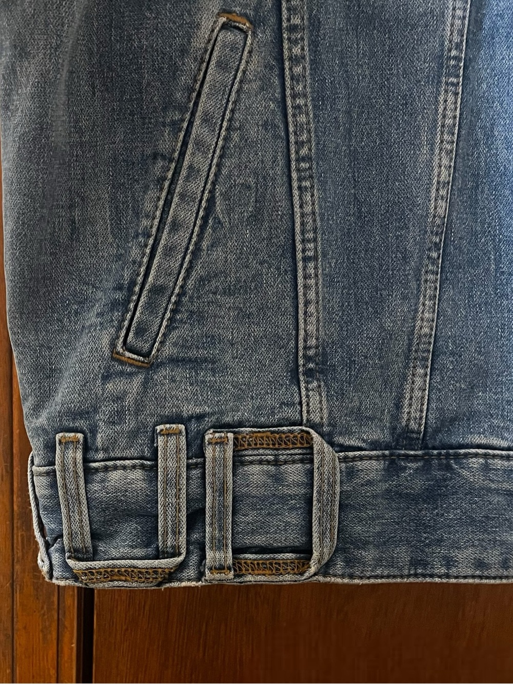 Staud Wrangler The Biggest Jean Denim Trucker Jacket New S M 90s Y2K Oversized - Picture 11 of 15